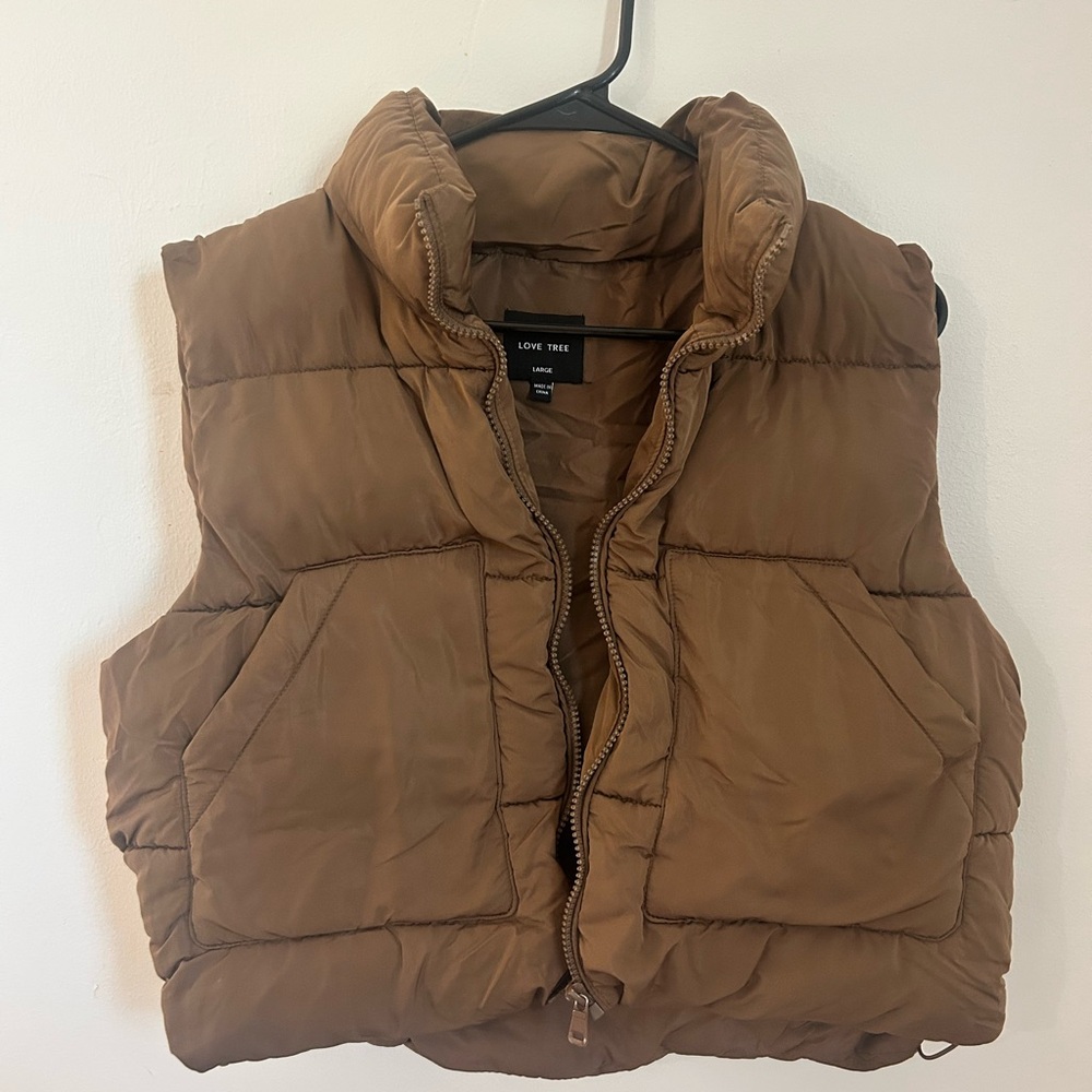 Love Tree Chestnut Puffer Vest